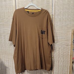 EUC CAT Graphic Pocket Tee - Bronze/Black Men's Size XXL